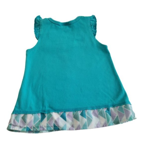 Naartjie Embroidered Dress Ruffled Edges Sleeveless Turquoise18-24 month - Picture 2 of 8